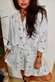 Ole Bubble Cotton Bandana Laurie Blouse White